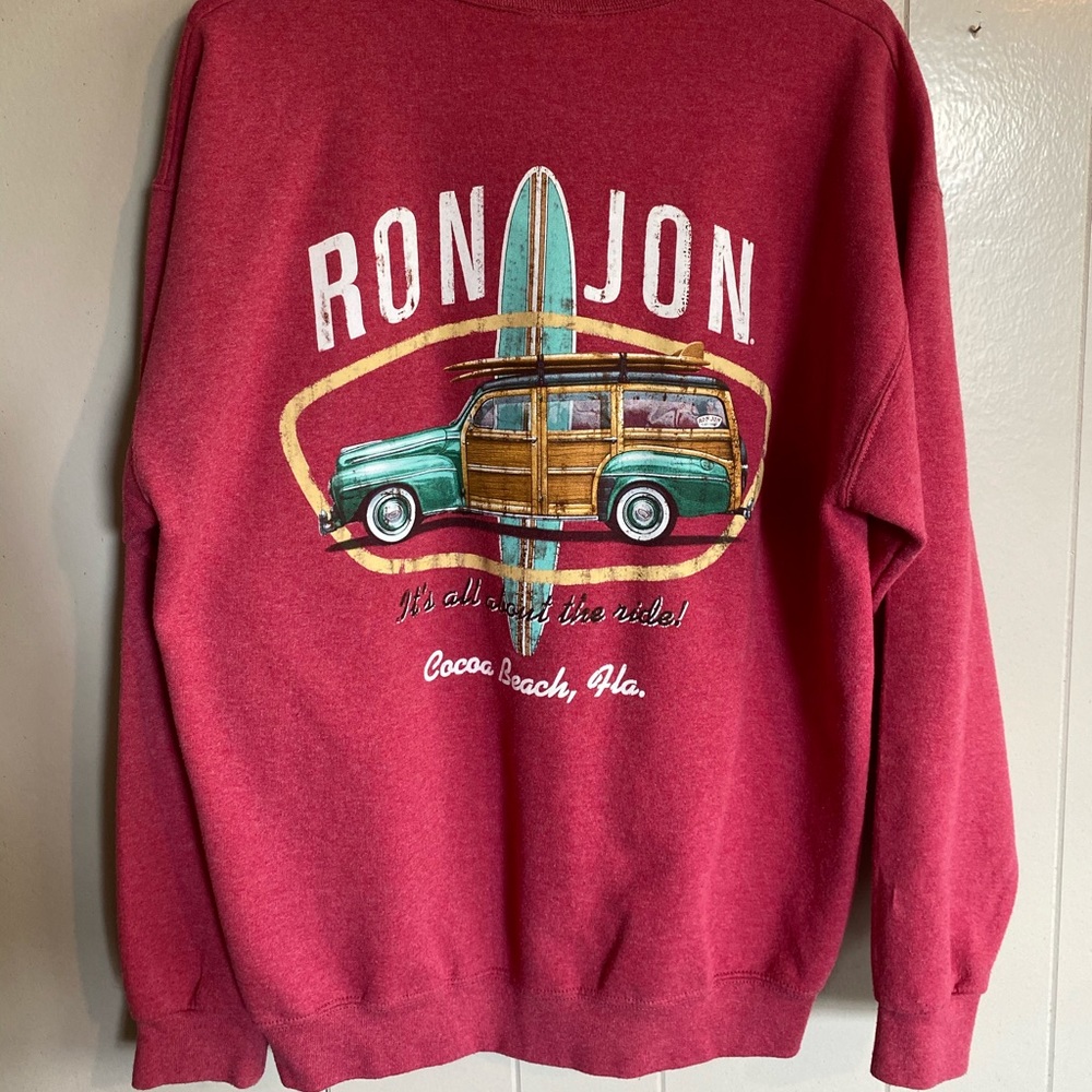 Ron Jon Oversized Red Sweatshirt